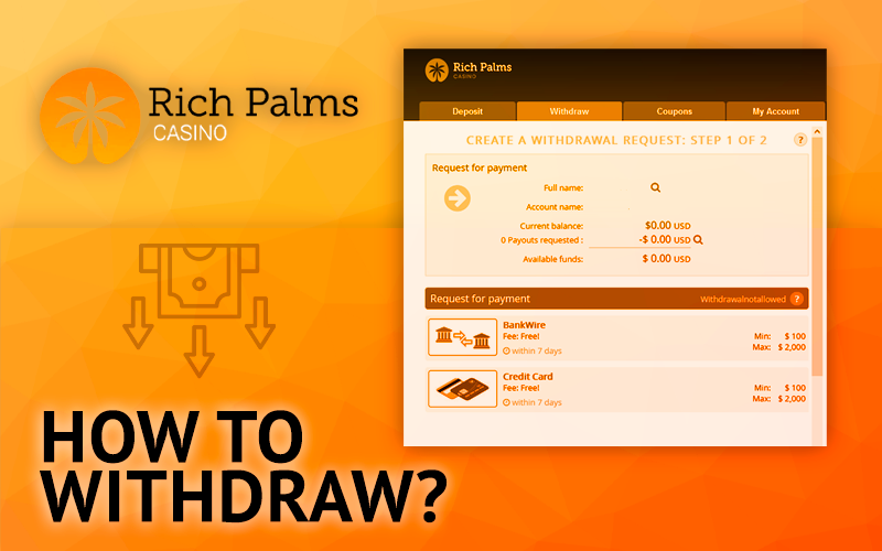 Withdrawal form from the Rich Palms website