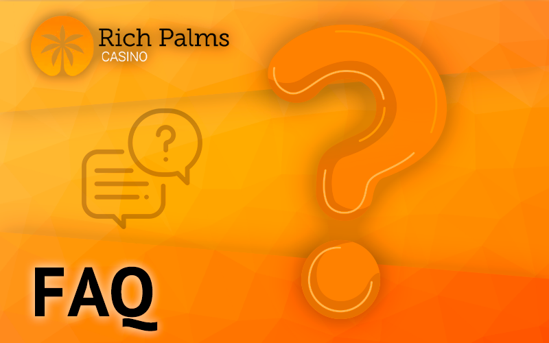 Question mark and answer icon at Rich Palms
