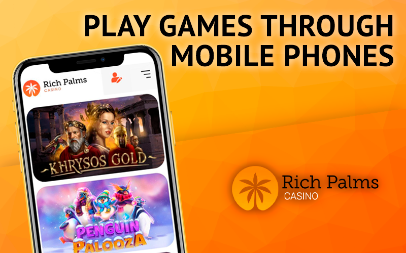 Rich Palms Gambling Open Page on iPhone