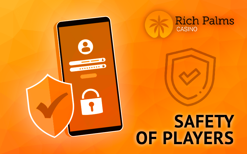 Phone with a secure login form at Rich Palms Casino